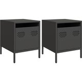  Noćni ormarići 2 kom crni 35x39x43,5 cm čelični | shoptok.hr