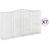  Lučne gabionske košare 7 kom 400x50x220/240cm pocinčano željezo | shoptok.hr