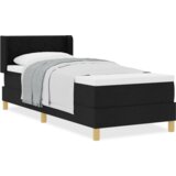  Krevet s opruga kutije Crna i Bijela i Crna 80 x 200 cm tkanina | shoptok.hr