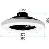 Toolight Luster s ventilatorom APP1552-C BLACK | shoptok.hr