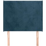  Uzglavlje s ušima tamnoplavo 83x16x118/128 cm baršunasto | shoptok.hr