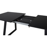 Venture Home Inca rastezljivi pravokutni blagovaonski stol 160 &amp;times; 85 cm, crni Slike