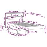 vidaXL Krevet s regalom za knjige bez madraca 90 x 200 cm od borovine | shoptok.hr
