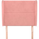  Vzglavje z ušesi roza 83x23x118/128 cm žamet, (20933315) | Shoptok.si