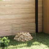 vidaXL Srebrna Kovina 50 x 50 x 50 cm Trda Kovinska vrtna ograja Cene