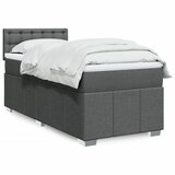  Krevet s oprugama i madracem tamnosivi 90 x 190 cm od tkanine | shoptok.hr