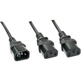 Lindy tok Y-kabel [1x moški konektor IEC\, C14 - 2x ženski konektor IEC C13\, 10 A] 1.00 m črna, (20414655) | Shoptok.si