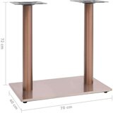 vidaXL Noga za bistro stol mjedena 70x40x72 cm od nehrđajućeg čelika | shoptok.hr