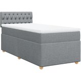  The Living Store Box spring postelja z vzmetnico svetlo siva 90x190 cm blago - Box Spring Postelja, (21496745) | Shoptok.si