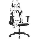 The Living Store Masažni gaming stol belo in črno umetno usnje - Gaming Stol, (21625073) | Shoptok.si