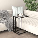 vidaXL Računalniška stranska mizica prozorna 50x35x65 cm steklo | Shoptok.si