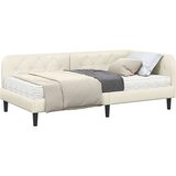 vidaXL Kutni okvir kreveta s madracem Krema 90 x 190 cm Baršun | shoptok.hr