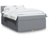 vidaXL Krevet s oprugama i madracem svjetlosivi 140x190 cm od tkanine | shoptok.hr