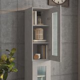 Viseći zidni ormarić siva boja betona 34,5x34x90 cm | shoptok.hr