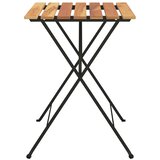  Sklopivi bistro stol 55 x 54 x 71 cm masivna tikovina i čelik | Eponuda.ba