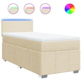 Maison Chic Box spring postelja - Vzmetna postelja z vzmetnico krem 90x200 cm blago SL23749, (21879844) | Shoptok.si