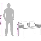  Vanjska klupa Crna i Tirkizna 117 x 54 x 74.5 cm poliratan | shoptok.hr