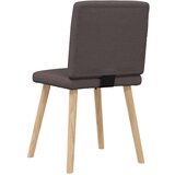  Jedilni stoli 4 kosi temno rjavo blago, (21828491) | Shoptok.si