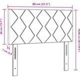  LED uzglavlje dizajn dijamantnih uzoraka crno 80 cm baršun | shoptok.hr