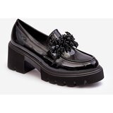 Kesi Women's patent leather shoes with decoration black Renesma | Shoptok.si