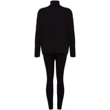 Trendyol Black Wide Fit Turtleneck Knitwear Bottom-Top Set | Shoptok.si