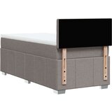 vidaXL Box spring postelja z vzmetnico taupe 90x200 cm blago | Shoptok.si
