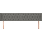  Uzglavlje s ušima tamnosivo 183x16x78/88 cm od tkanine | shoptok.hr
