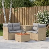 Set sofe 6 kom. Bež i svijetlo siva Poli Rattan i čelik | shoptok.hr