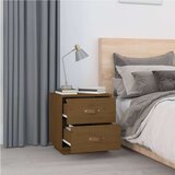   Nočna omarica 2 kosa medeno rjava 40x34x45 cm trdna borovina, (20734803) | Shoptok.si