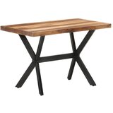 Furnova Jedilna miza 120x60x75 cm trden les z medenim zaključkom, (21946705) | Shoptok.si