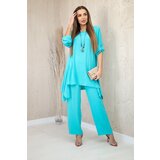 Kesi Włoski Set of blouse + pants with pendant mint | Shoptok.si