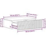 Stolna montirana na zid Bijela 59 x 34,5 x 17 cm | shoptok.hr