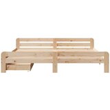 vidaXL Posteljni okvir brez vzmetnice 200x200 cm trdna borovina | Shoptok.si