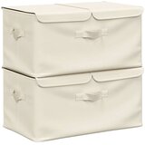  Kutije za pohranu 2 kom od tkanine 50 x 30 x 25 cm krem | shoptok.hr