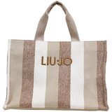 Liu Jo Torbe L TOTE STRIPED CANVAS 2A6026 T2176 Bež | Shoptok.si