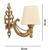 Opviq Zidna lampa Gloria, 15x10x13cm, IP20, Krem-zlatna boja | Eponuda.ba