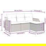  4-dijelni set vrtnih sofa od poliratana s jastucima crni | shoptok.hr