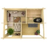 Male kuće Sauna kućica SAUNA KOIVULA 555 &amp;times; 420 cm &amp;ndash; bez zavr&amp;scaron;nog krovnog pokrova Slike