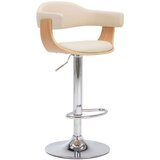  Barski stolci od savijenog drva i umjetne kože 2 kom krem | shoptok.hr