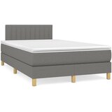  Krevet s oprugama i madracem tamnosivi 120 x 200 cm od tkanine | shoptok.hr