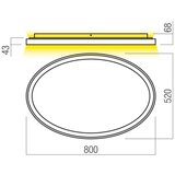  Redo 01-3809 - LED stropno svetlo NOBU, prigušiva, LED/80W/230V, bela | Eponuda.com