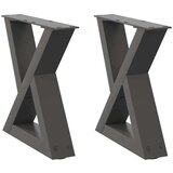  Noge za stolić 2 kom antracit 40x(30-31 3) cm čelik | shoptok.hr