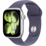 watch series 11 [gps 42mm] smartwatch with silver aluminum case with purple fog sport band - s/m. sleep score, fitness tracker, health monitoring, always-on display, water resistant