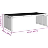  Vrtni stolić 110x55x35 5 cm od masivnog drva tikovine | shoptok.hr