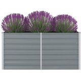  Vrtna Visoka Posuda za Biljke 160x80x77 cm Pocinčani čelik Siva boja | shoptok.hr