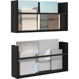  Polica za časopise s policom 2 pcs Crni hrast 60 x 12 x 30 cm | shoptok.hr