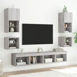  Zidni TV ormarići LED 2 kom siva boja hrasta 30 x 28,5 x 30 cm | Eponuda.com