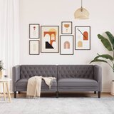  Fotelja Chesterfield 3-sjed, siva umjetna koža | Eponuda.com