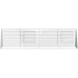 Kletka za piščance srebrna 215 x 55 x 55 cm Cinkana jeklena, (5000204310) | Shoptok.si