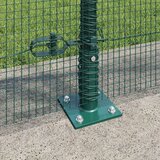 vidaXL varjena žičnata ograja z 13 stebri z robom Zelena 0.8x25 m Kovina | Shoptok.si
